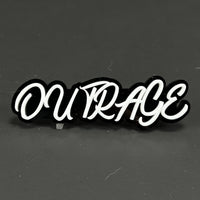 1PC OUTRAGE 3D Acrylic Badge - Car Truck Emblem Fender Tailgate Trunk Sticker