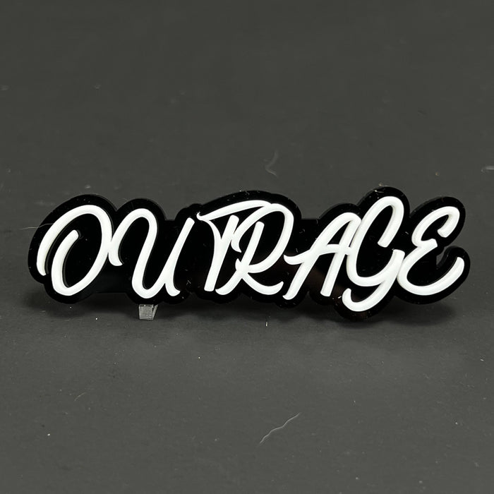 1PC OUTRAGE 3D Acrylic Badge - Car Truck Emblem Fender Tailgate Trunk Sticker