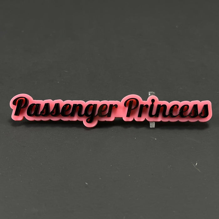 1PC Passenger Princess 3D Acrylic Badge - Car Truck Emblem Fender Sticker