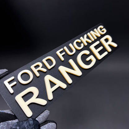 1PC FORD FUCKING RANGER 3D Acrylic Badge - Car Truck Emblem Fender Sticker