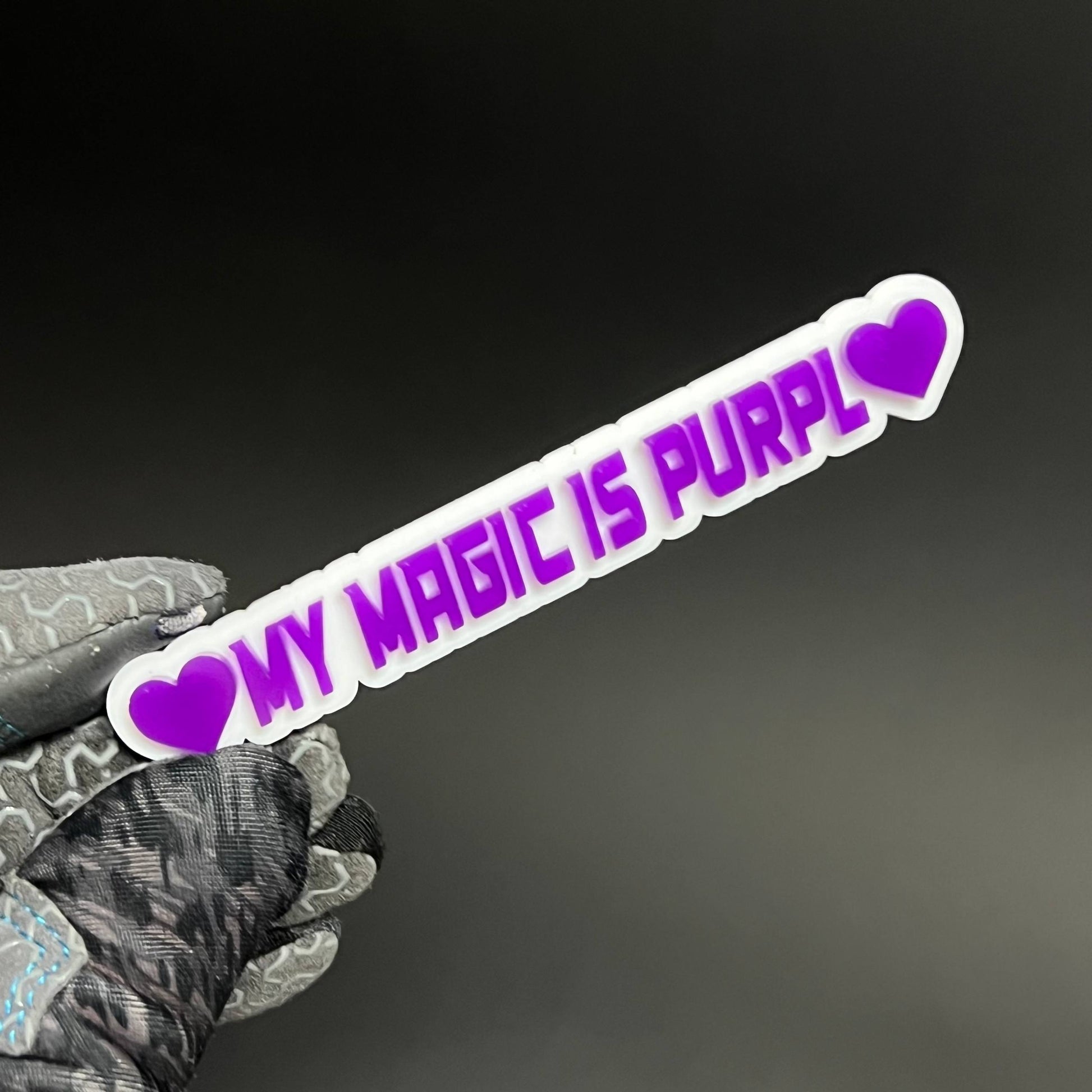1PC MY MAGIC IS PURPLE 3D Acrylic Badge - Car Truck Emblem Fender Sticker