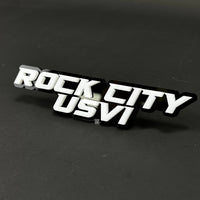 1PC ROCK CITY USVI 3D Acrylic Badge - Car Truck Emblem Fender Sticker