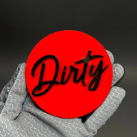 1PC Dirty 3D Acrylic Badge - Car Truck Emblem Fender Tailgate Trunk Sticker