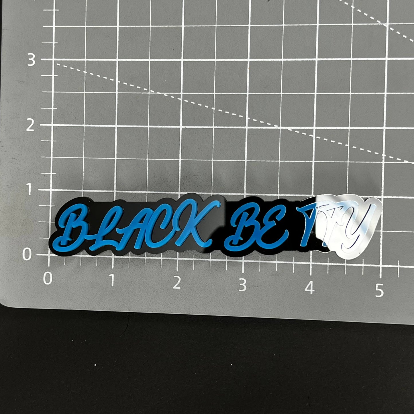 1PC Black Betty 3D Acrylic Badge - Car Truck Emblem Fender Sticker
