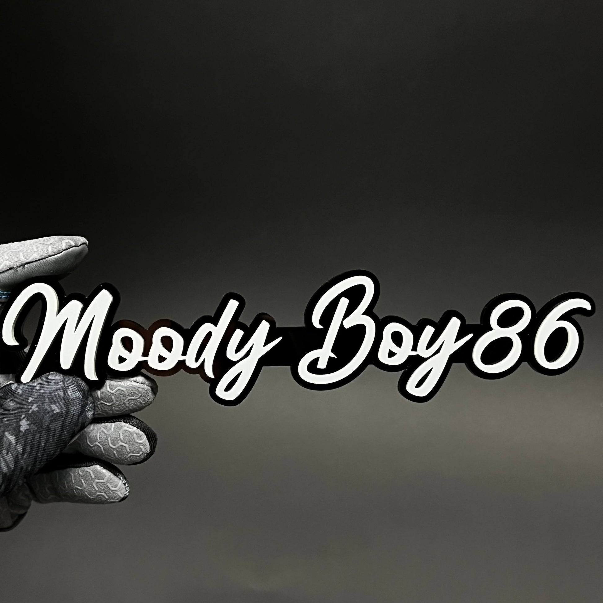 1PC Moody Boy86 3D Acrylic Badge - Car Truck Emblem Fender Sticker