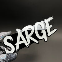 1PC SARGE 3D Acrylic Badge - Car Truck Emblem Fender Tailgate Trunk Sticker