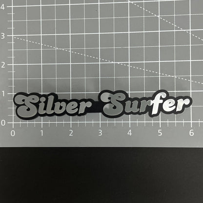 1PC Silver Surfer 3D Acrylic Badge - Car Truck Emblem Fender Sticker