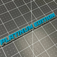 Platinum Edition 3D Acrylic Badge - Car Truck Emblem Fender Tailgate Trunk Sticker
