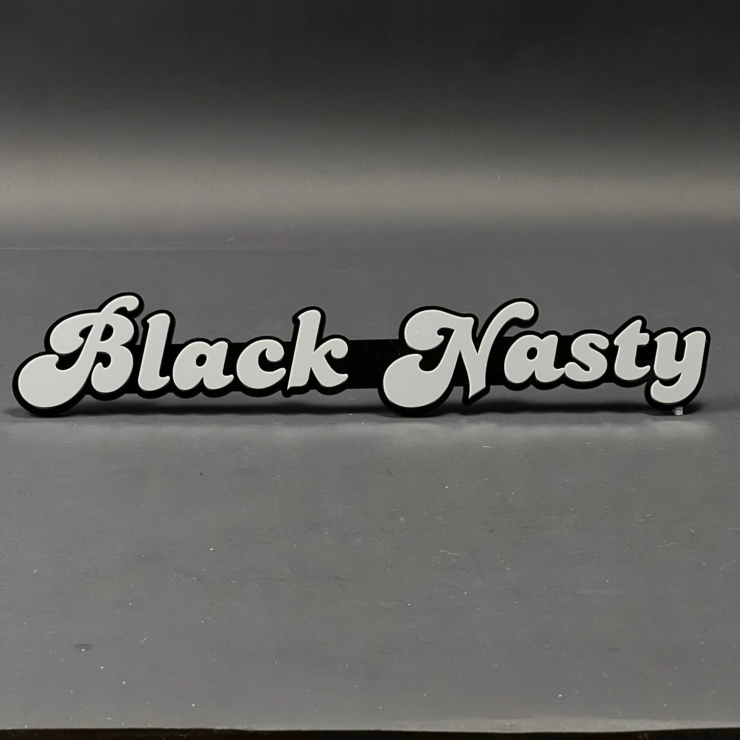 1PC Black Nasty 3D Acrylic Badge - Car Truck Emblem Fender Sticker