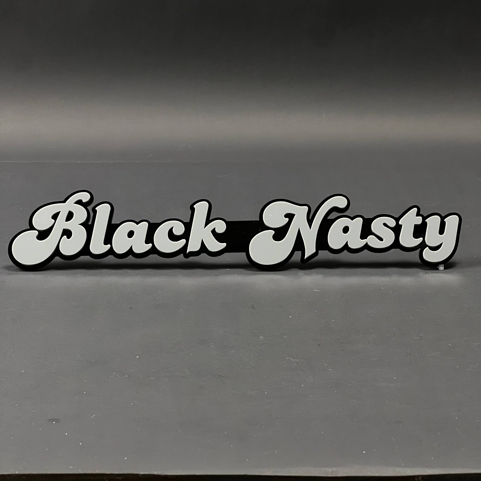 1PC Black Nasty 3D Acrylic Badge - Car Truck Emblem Fender Sticker