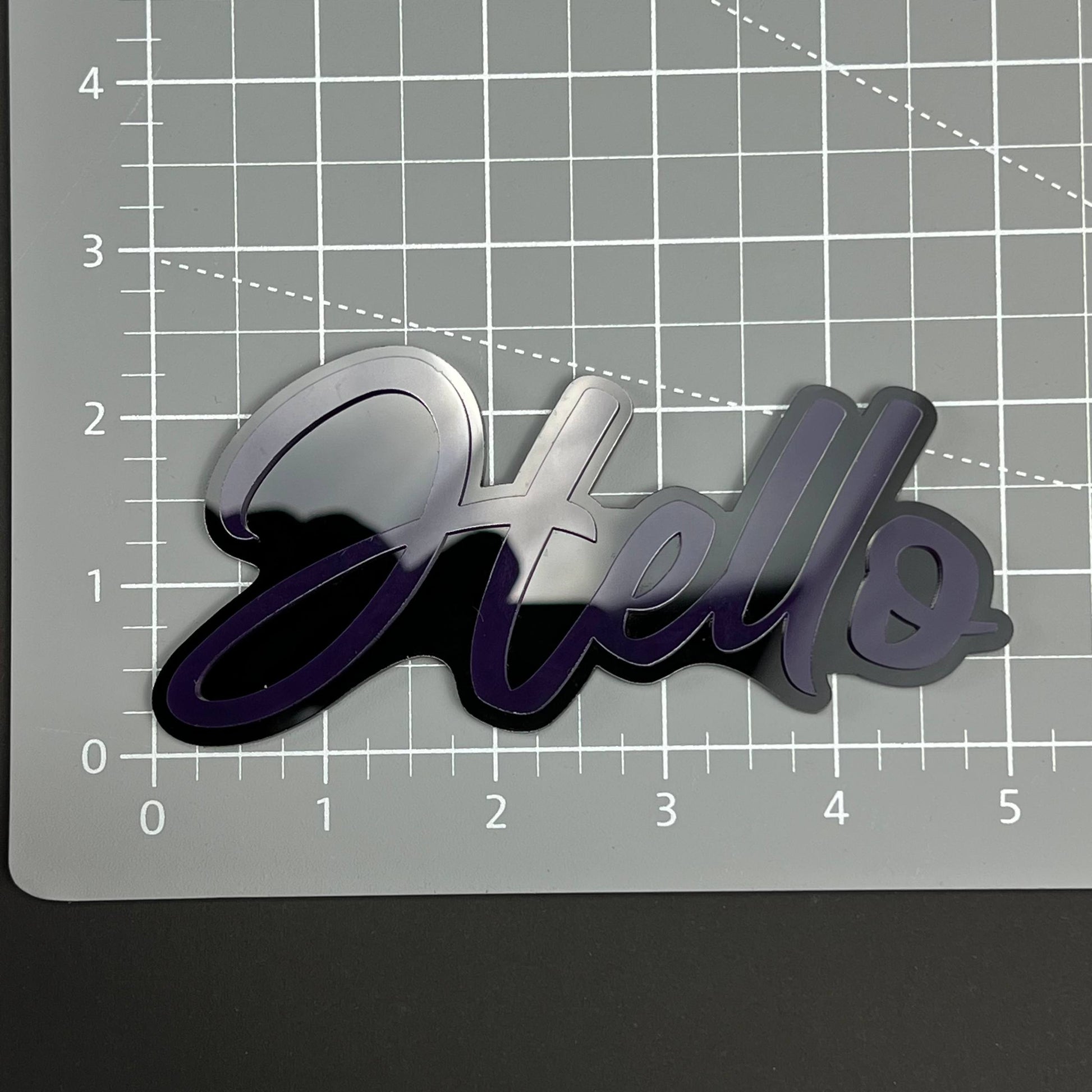 1PC Hello 3D Acrylic Badge - Car Truck Emblem Fender Tailgate Trunk Sticker