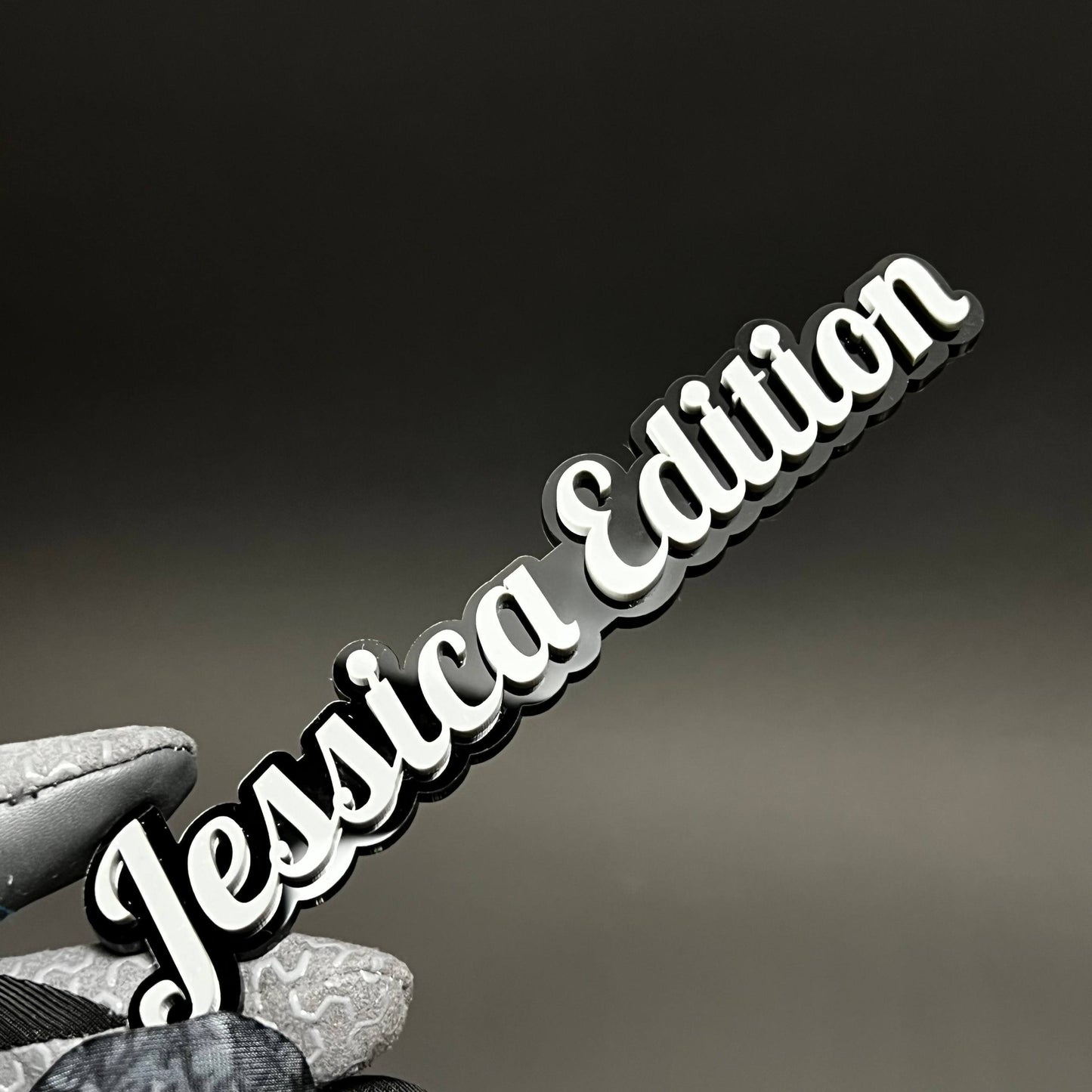 1PC Jessica Edition 3D Acrylic Badge - Car Truck Emblem Fender Sticker