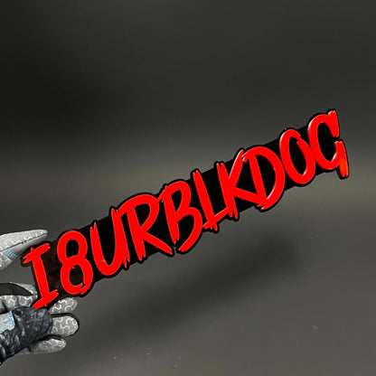 1PC I8URBLKDOG 3D Acrylic Badge - Car Truck Emblem Fender Tailgate Trunk Sticker