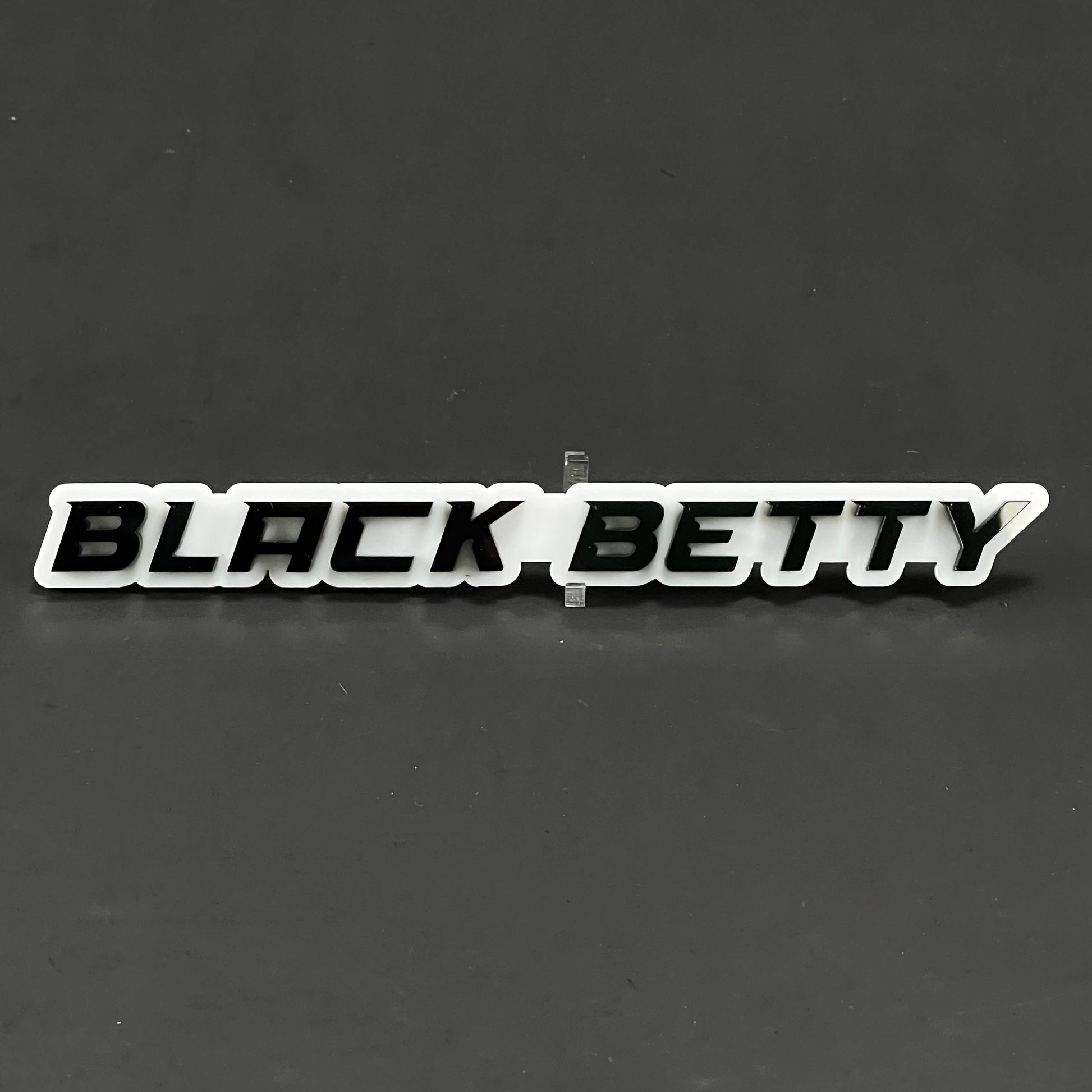 1PC Black Betty 3D Acrylic Badge - Car Truck Emblem Fender Sticker