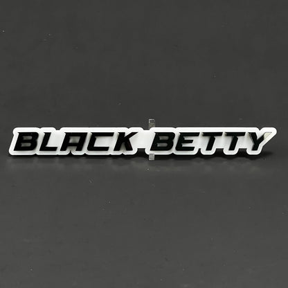 1PC Black Betty 3D Acrylic Badge - Car Truck Emblem Fender Sticker