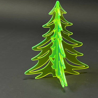 1PC Christmas Tree 3D Acrylic Badge - Car Truck Emblem Fender Sticker