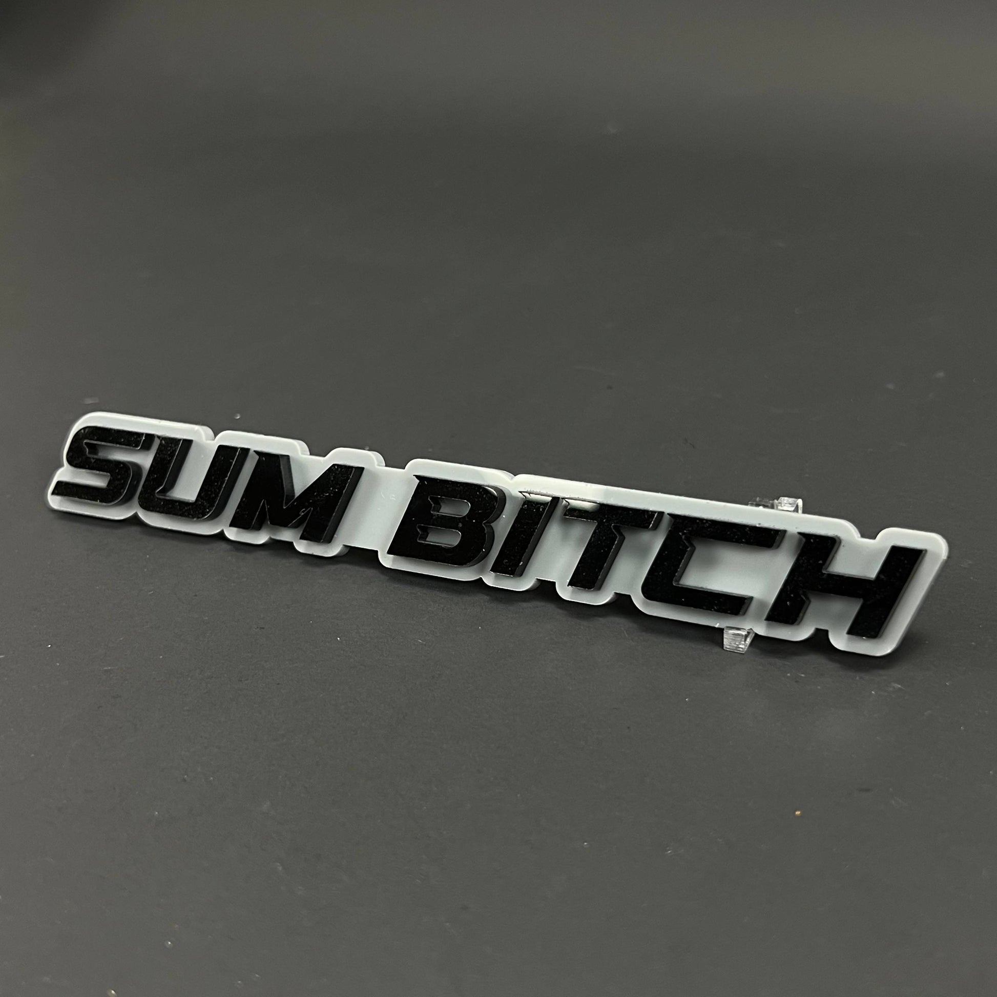 1PC SUM BITCH 3D Acrylic Badge - Car Truck Emblem Fender Tailgate Trunk Sticker