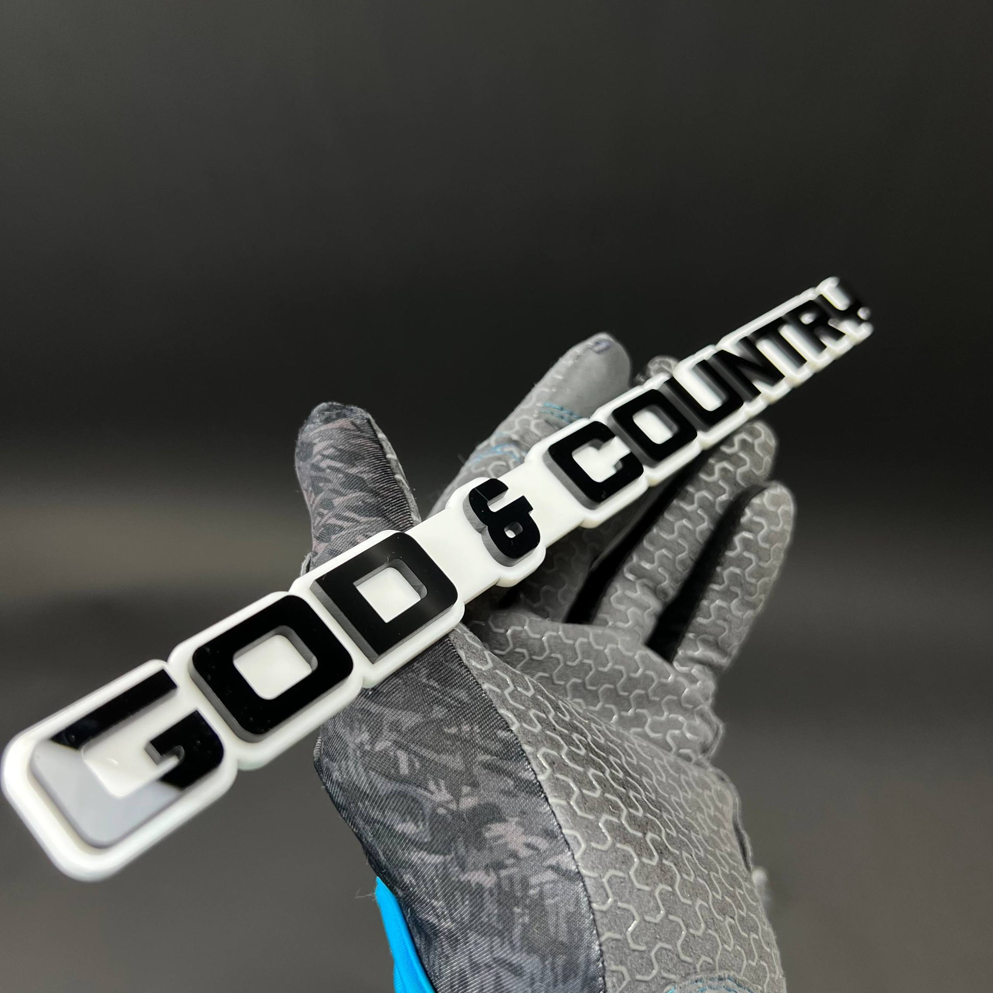 1PC GOD & COUNTRY 3D Acrylic Badge - Car Truck Emblem Fender Sticker