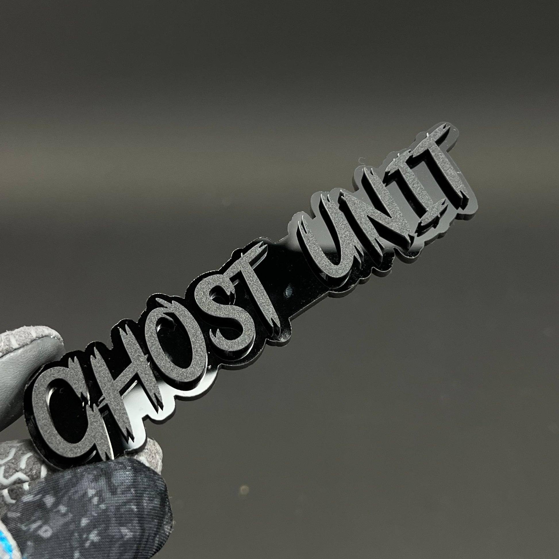1PC GHOST UNIT 3D Acrylic Badge - Car Truck Emblem Fender Tailgate Trunk Sticker