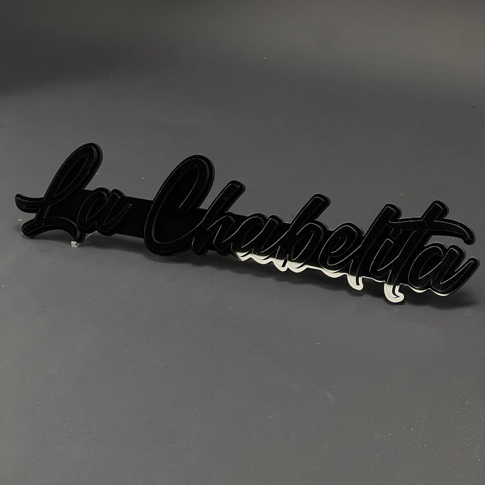 1PC La Chabelita 3D Acrylic Badge - Car Truck Emblem Fender Sticker