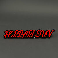 1PC FERRARI SUV 3D Acrylic Badge - Car Truck Emblem Fender Sticker