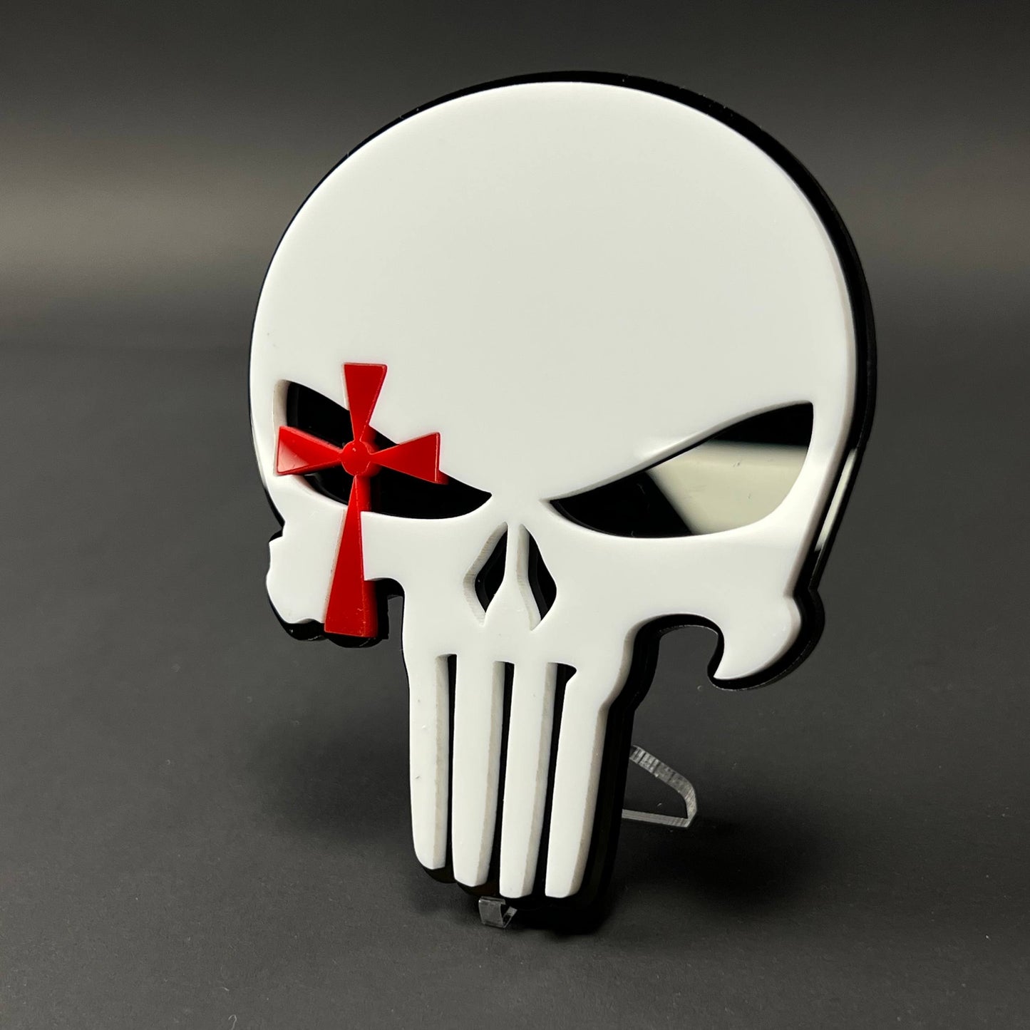 1PC Punisher Skull 3D Acrylic Badge - Car Truck Emblem Fender Sticker