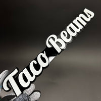 1PC Taco Beams 3D Acrylic Badge - Car Truck Emblem Fender Tailgate Trunk Sticker