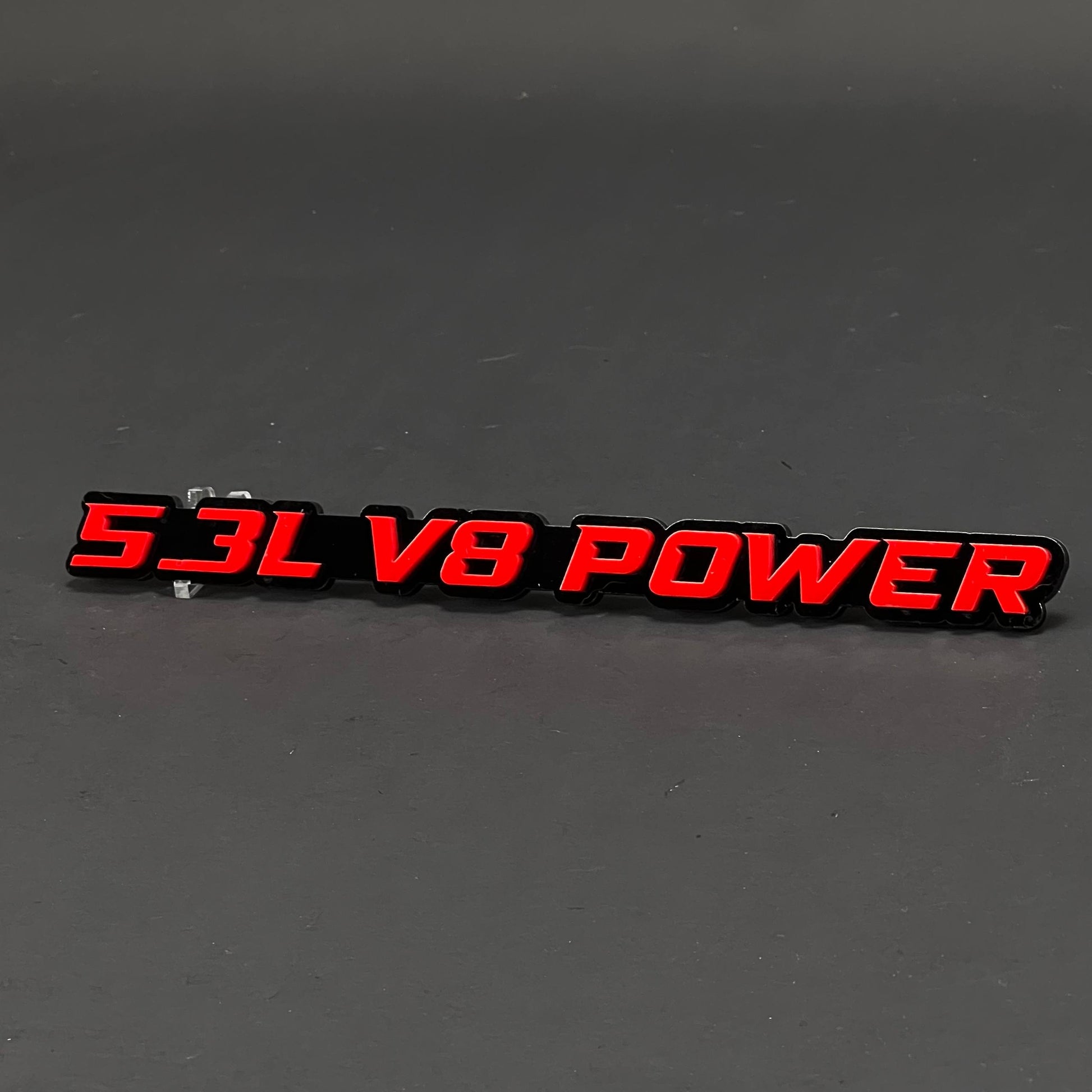 1PC 5.3L V8 POWER 3D Acrylic Badge - Car Truck Emblem Fender Sticker