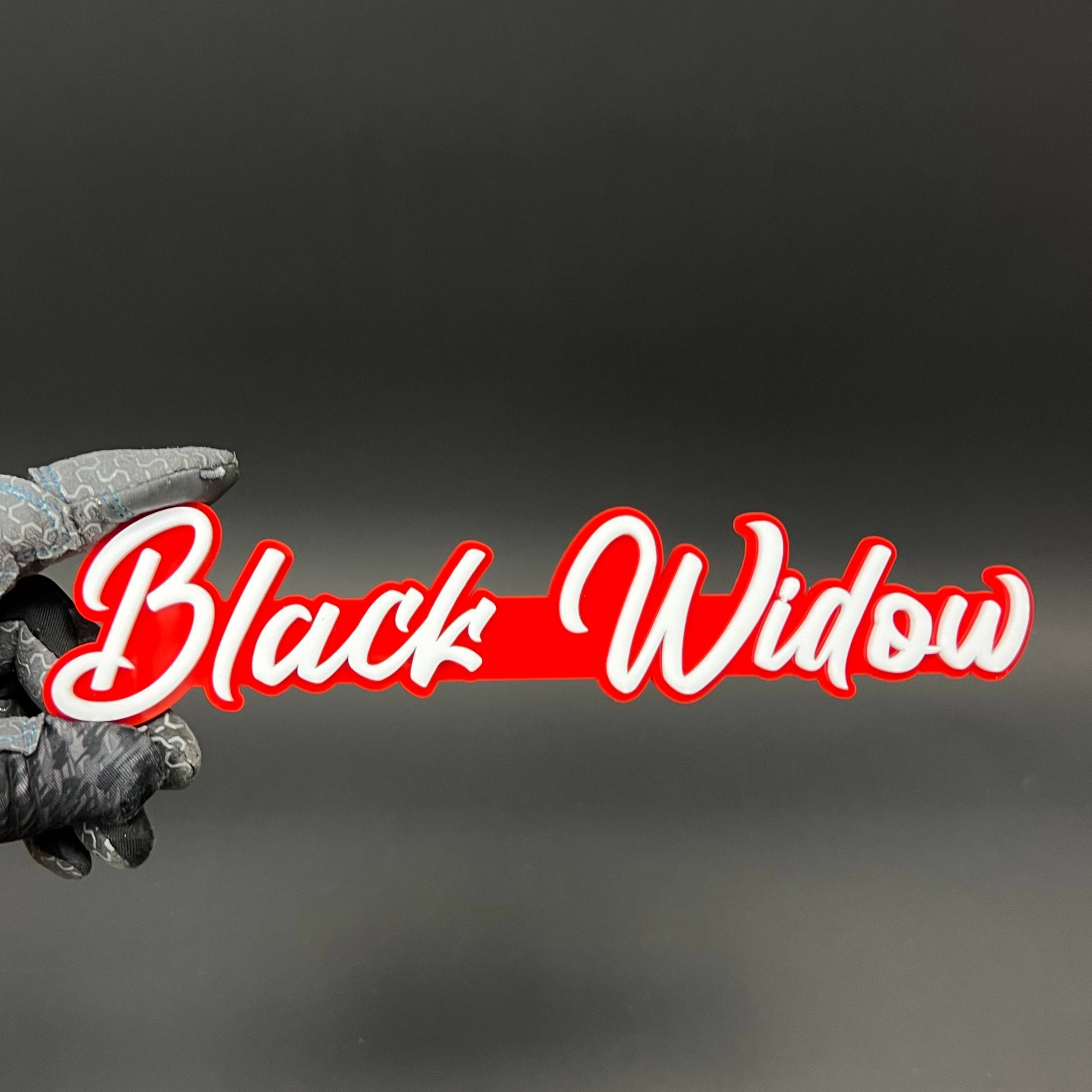 1PC BLACK WIDOW 3D Acrylic Badge - Car Truck Emblem Fender Sticker