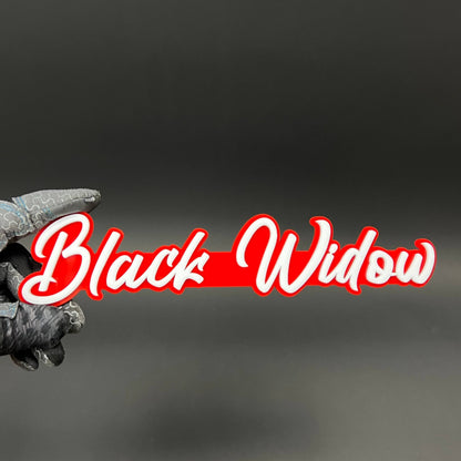 1PC BLACK WIDOW 3D Acrylic Badge - Car Truck Emblem Fender Sticker