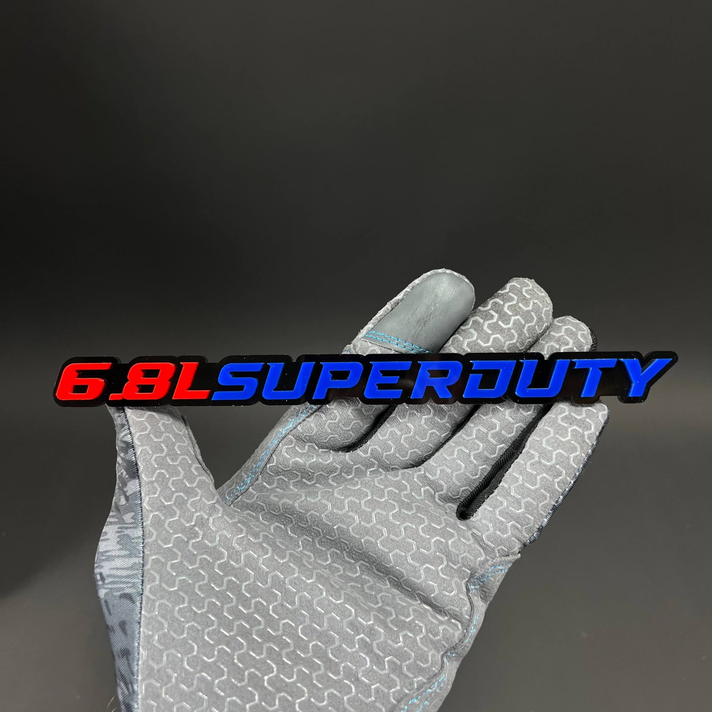 1PC 6.8L SUPERDUTY 3D Acrylic Badge - Car Truck Emblem Fender Sticker