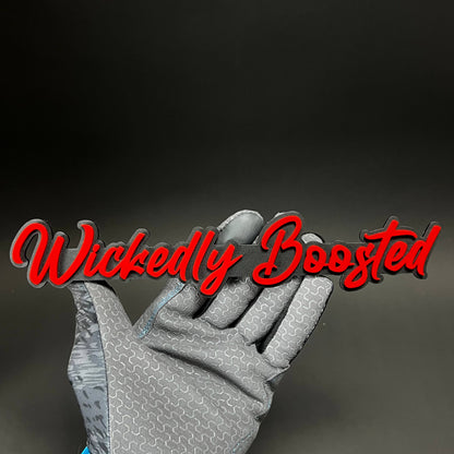 1PC Wickedly Boosted 3D Acrylic Badge - Car Truck Emblem Fender Sticker