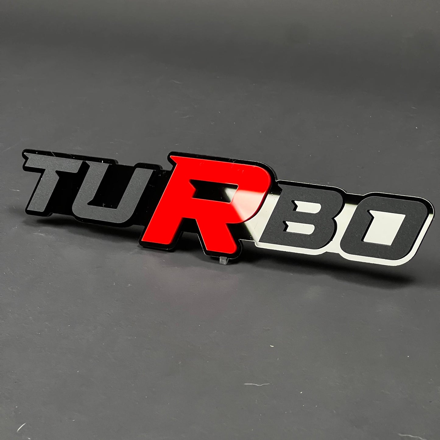 1PC TURBO 3D Acrylic Badge - Car Truck Emblem Fender Tailgate Trunk Sticker