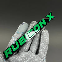 1PC RUBICON X 3D Acrylic Badge - Car Truck Emblem Fender Tailgate Trunk Sticker