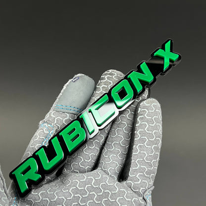1PC RUBICON X 3D Acrylic Badge - Car Truck Emblem Fender Tailgate Trunk Sticker