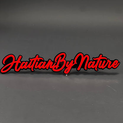 1PC HaitianByNature 3D Acrylic Badge - Car Truck Emblem Fender Sticker