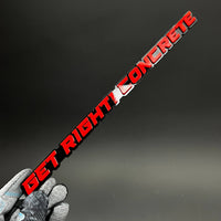 1PC GET RIGHT! CONCRETE 3D Acrylic Badge - Car Truck Emblem Fender Sticker