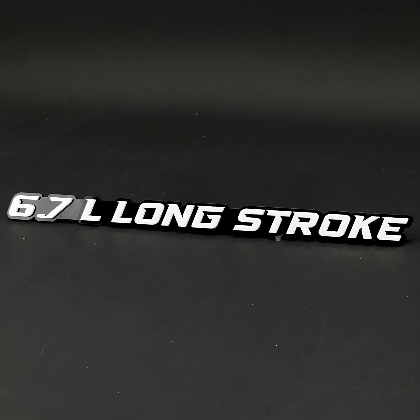 1PC 6.7 L LONG STROKE 3D Acrylic Badge - Car Truck Emblem Fender Sticker