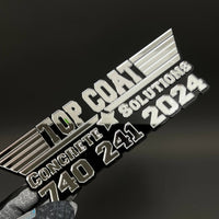 1PC TOP COAT 3D Acrylic Badge - Car Truck Emblem Fender Tailgate Trunk Sticker