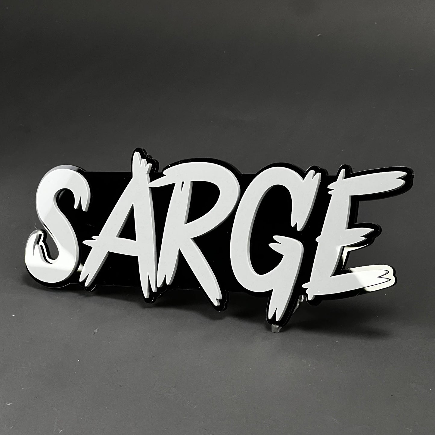 1PC SARGE 3D Acrylic Badge - Car Truck Emblem Fender Tailgate Trunk Sticker