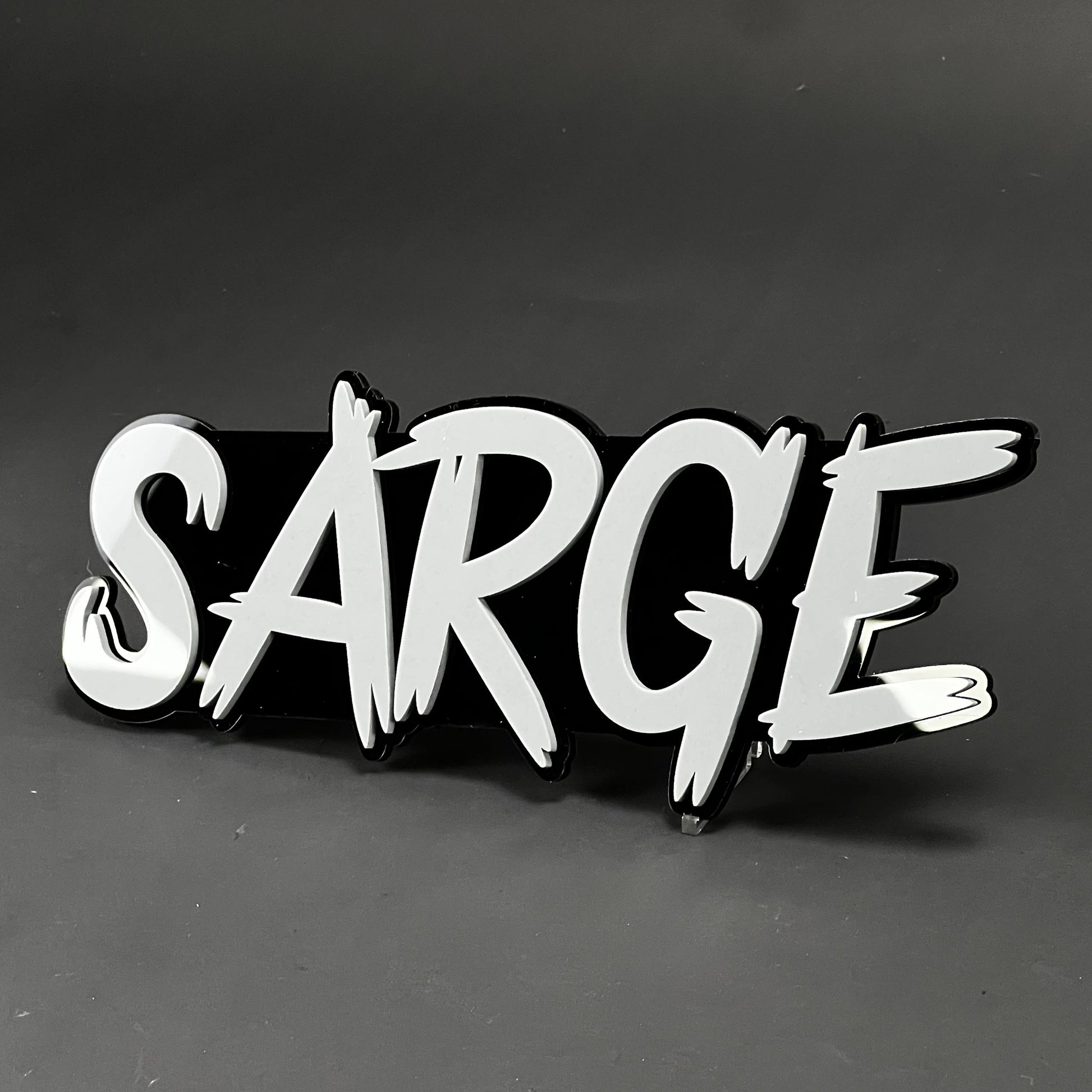 1PC SARGE 3D Acrylic Badge - Car Truck Emblem Fender Tailgate Trunk Sticker
