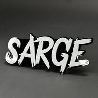 1PC SARGE 3D Acrylic Badge - Car Truck Emblem Fender Tailgate Trunk Sticker