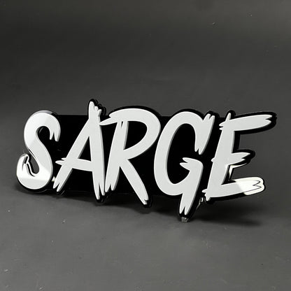 1PC SARGE 3D Acrylic Badge - Car Truck Emblem Fender Tailgate Trunk Sticker