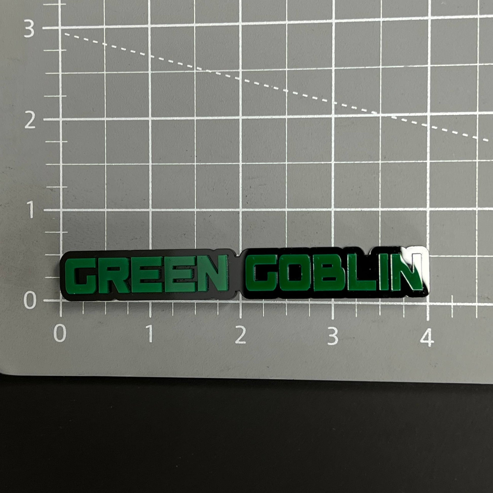 1PC GREEN GOBLIN 3D Acrylic Badge - Car Truck Emblem Fender Sticker
