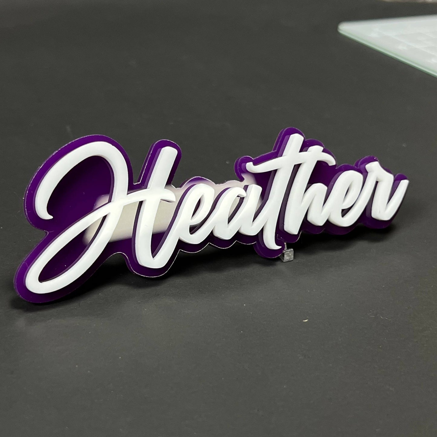 1PC Heather 3D Acrylic Badge - Car Truck Emblem Fender Tailgate Trunk Sticker