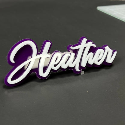 1PC Heather 3D Acrylic Badge - Car Truck Emblem Fender Tailgate Trunk Sticker