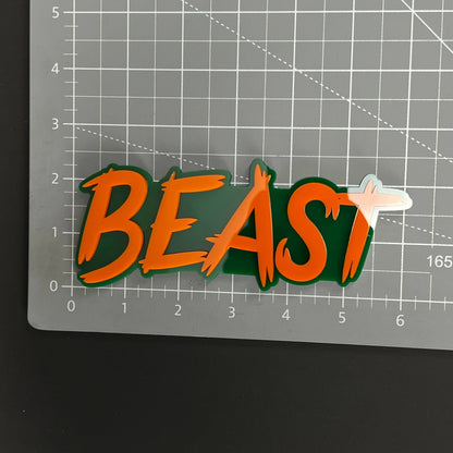 1PC BEAST 3D Acrylic Badge - Car Truck Emblem Fender Tailgate Trunk Sticker