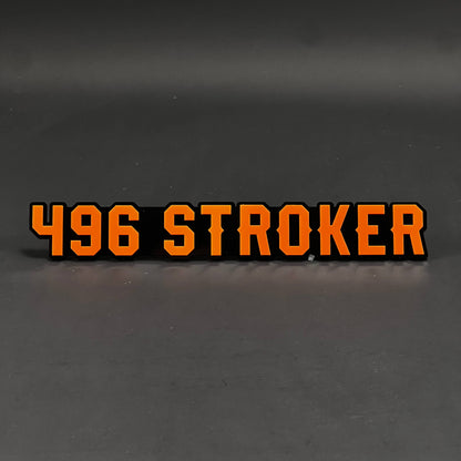 1PC 496 STROKER 3D Acrylic Badge - Car Truck Emblem Fender Sticker