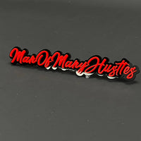 1PC ManOfManyHustles 3D Acrylic Badge - Car Truck Emblem Fender Sticker