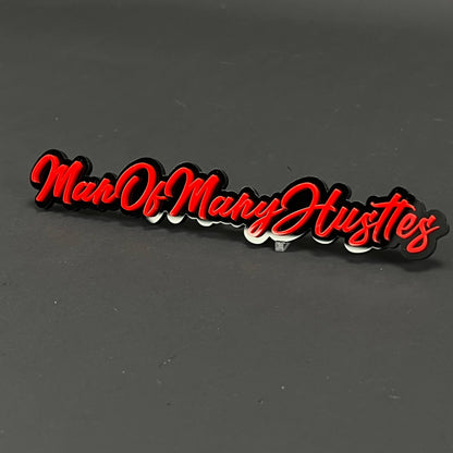 1PC ManOfManyHustles 3D Acrylic Badge - Car Truck Emblem Fender Sticker